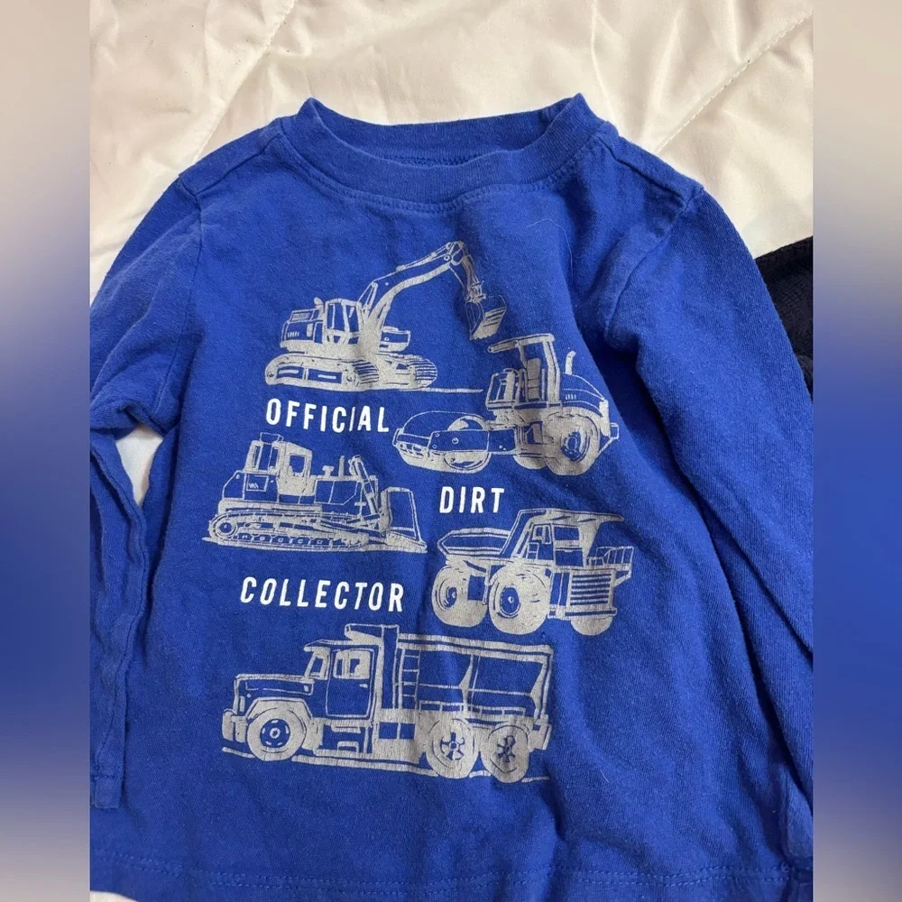 Set of 4 GAP Kids Long Sleeve Tees - Blue and Gray Collection- 18-24 months